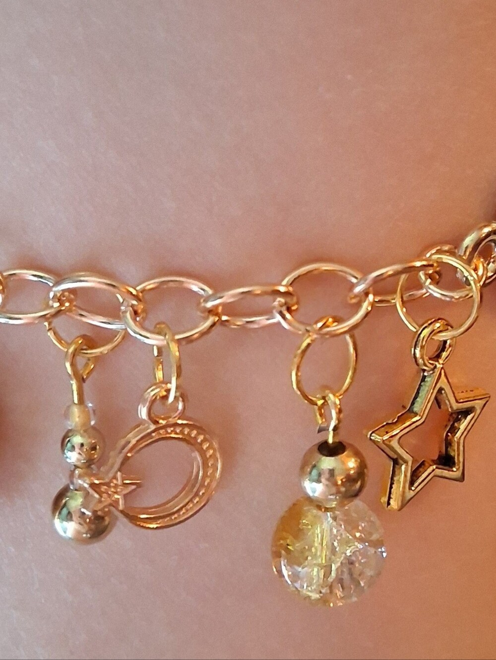 Hand Crafted Gold Sun & Moon Charm Bracelet - Picture 10 of 10